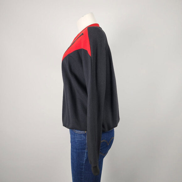 Vintage Extravaganza Red Cotton Floral Sweatshirt Size S - Picture 5 of 8